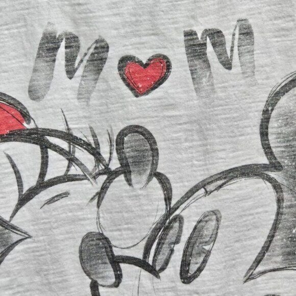 Disney Store Ladies Mickey & Minnie Mouse Kiss White Tee L - Picture 4 of 13